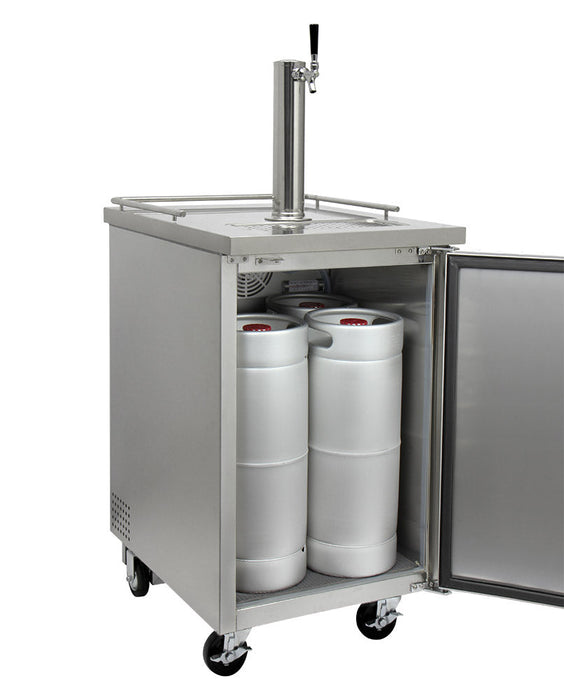 24" Wide Single Tap All Stainless Steel Commercial Kegerator