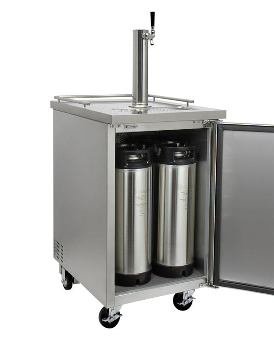 24" Wide Single Tap All Stainless Steel Commercial Kegerator