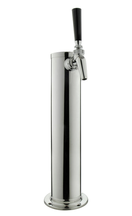 14" Tall Polished Stainless Steel 1-Faucet Draft Beer Tower - Perlick Faucet