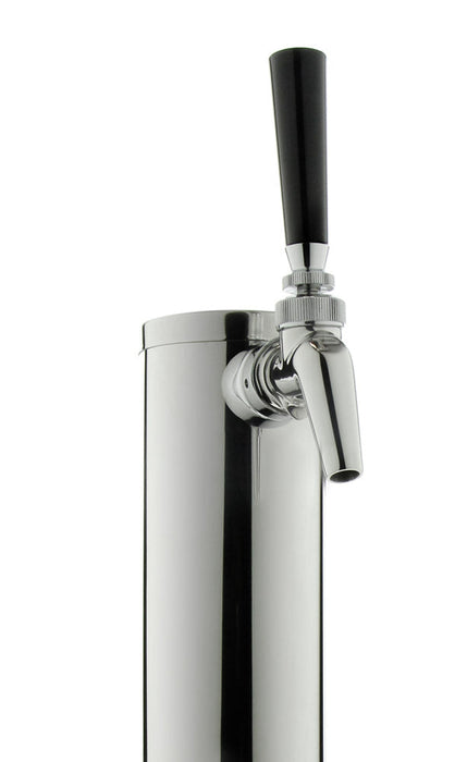 14" Tall Polished Stainless Steel 1-Faucet Draft Beer Tower - Perlick Faucet