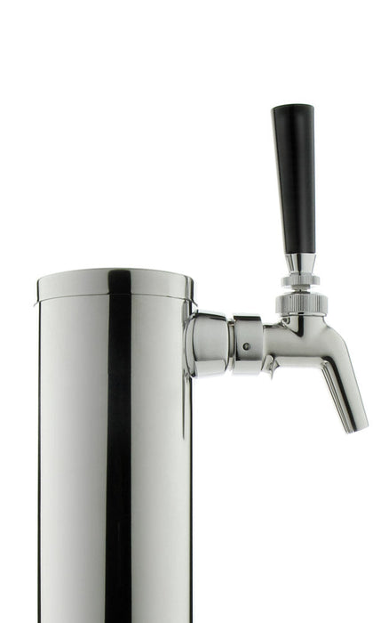 14" Tall Polished Stainless Steel 1-Faucet Draft Beer Tower - Perlick Faucet