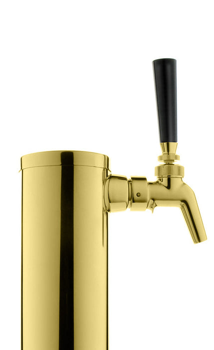 14" Tall PVD Brass 1-Faucet Draft Beer Tower with Perlick Faucet