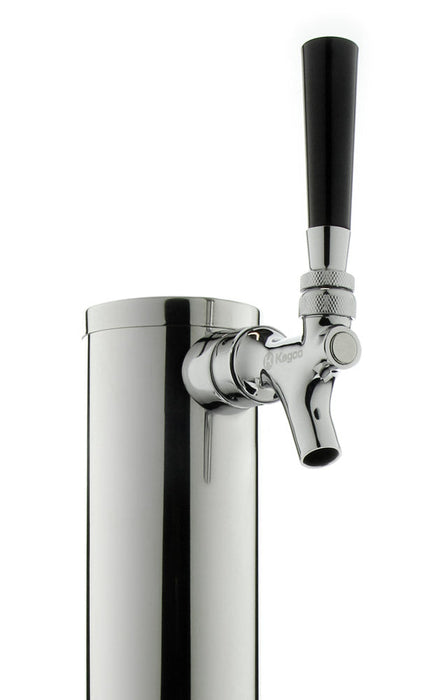 14" Tall Polished Stainless Steel 1-Faucet Draft Beer Tower with Standard Faucets