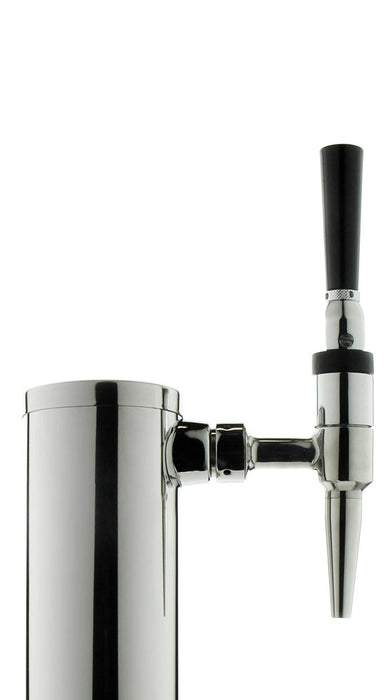 14" Tall Polished Stainless Steel 1-Faucet Draft Beer Tower with Stout Faucet