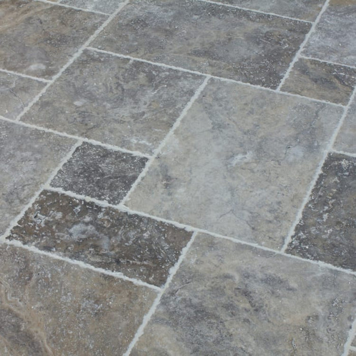 Silver Antique Pattern Brushed, Chiseled, and Partially Filled - Livfloors Collection