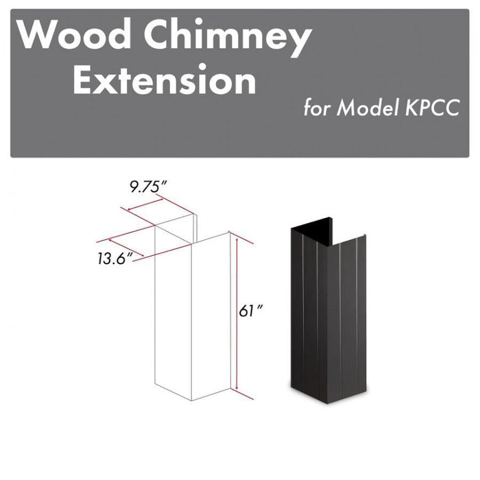 ZLINE 61 in. Wooden Chimney Extension for Ceilings up to 12.5 ft, KPCC-E