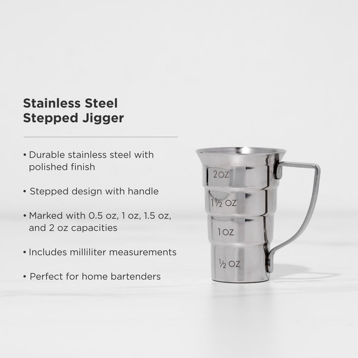 Stainless Steel Stepped Jigger