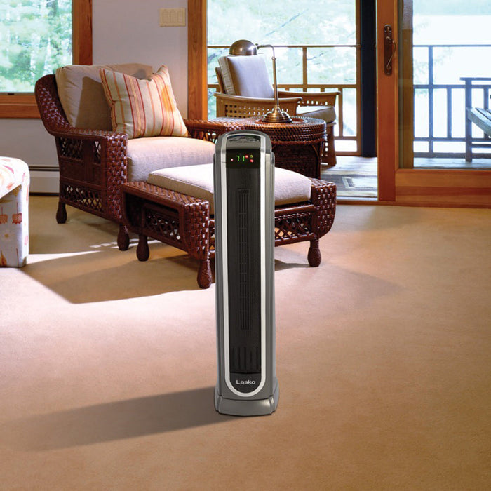 Lasko 5572 Portable Electric 1500W Room Oscillating Ceramic Tower Space Heater