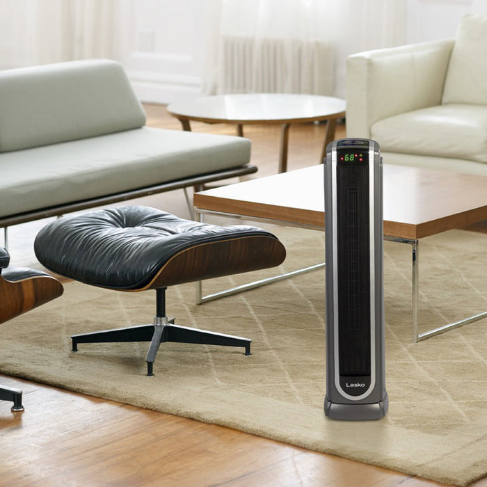 Lasko 5572 Portable Electric 1500W Room Oscillating Ceramic Tower Space Heater