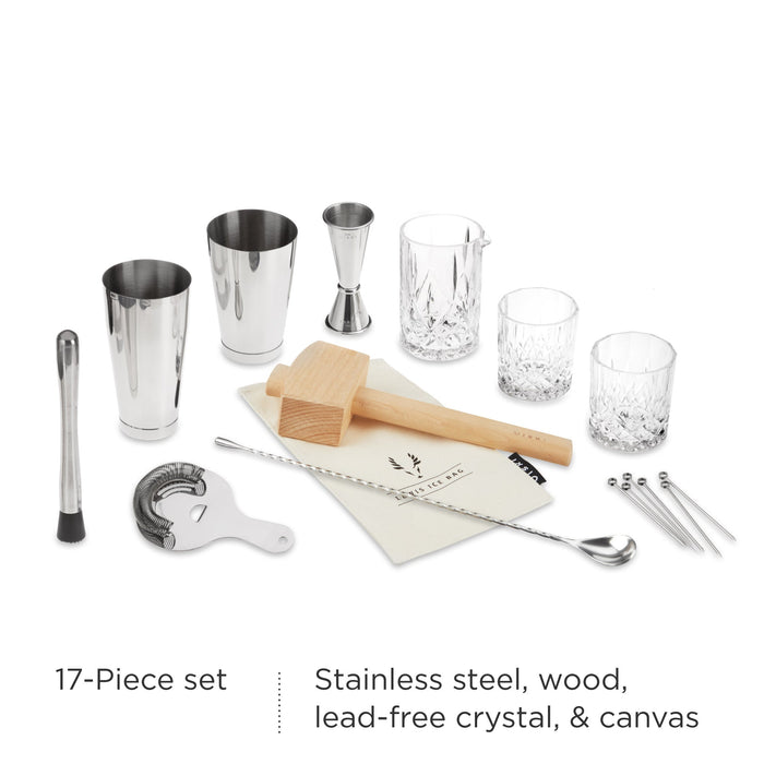 17-Piece Stainless Steel Barware Set