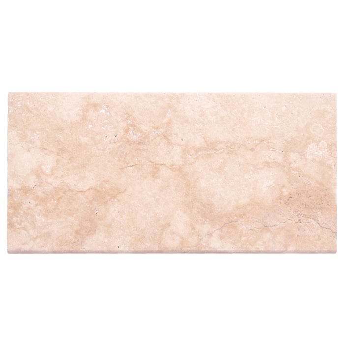 Light Antique 12"x24" Tumbled Travertine Pool Coping - Belair Collection