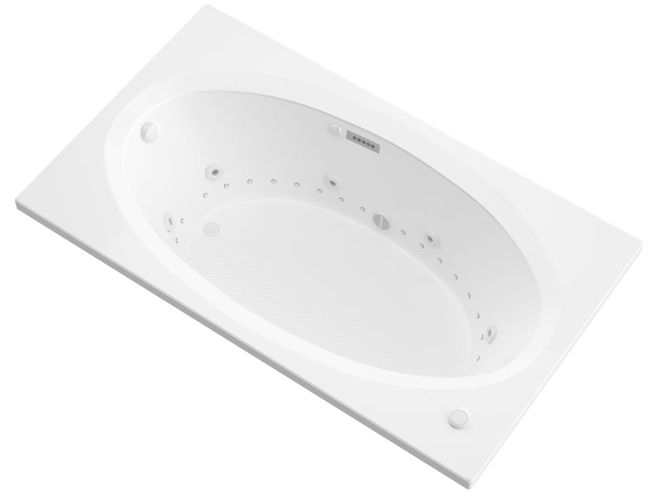 Atlantis Whirlpools Vogue  Deluxe Series 42 x 59.625in. Air and Whirlpool Jetted Bathtub in White