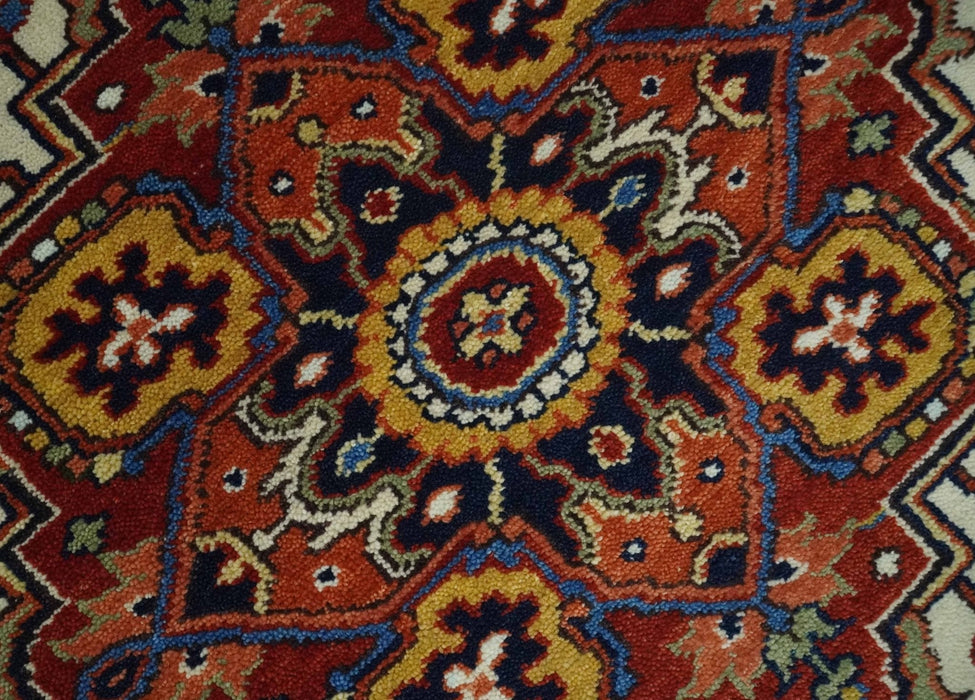 Long 20 feet runner Brown and Ivory Traditional Hallway Rug wool area rug