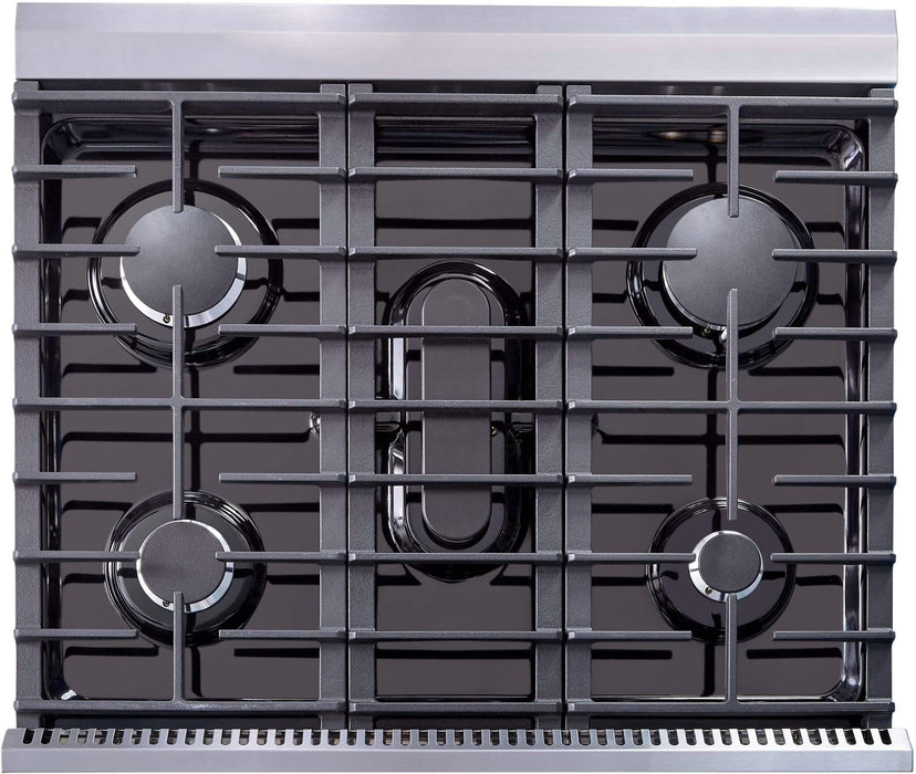 THOR Kitchen Package - 30" Propane Gas Range, Range Hood, Microwave, Refrigerator with Water and Ice Dispenser, Dishwasher, AP-LRG3001ULP-13