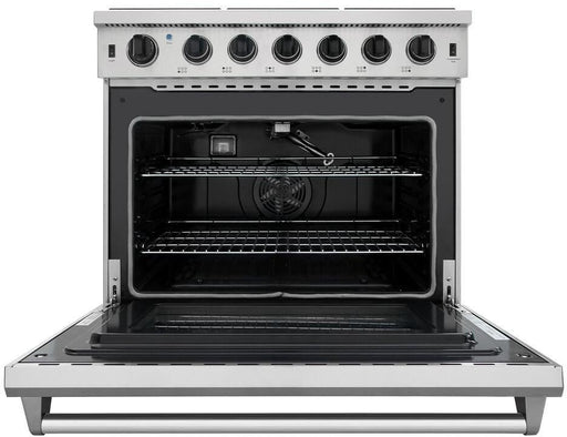 THOR Kitchen Package - 36" Propane Gas Range, Range Hood, AP-LRG3601ULP-C