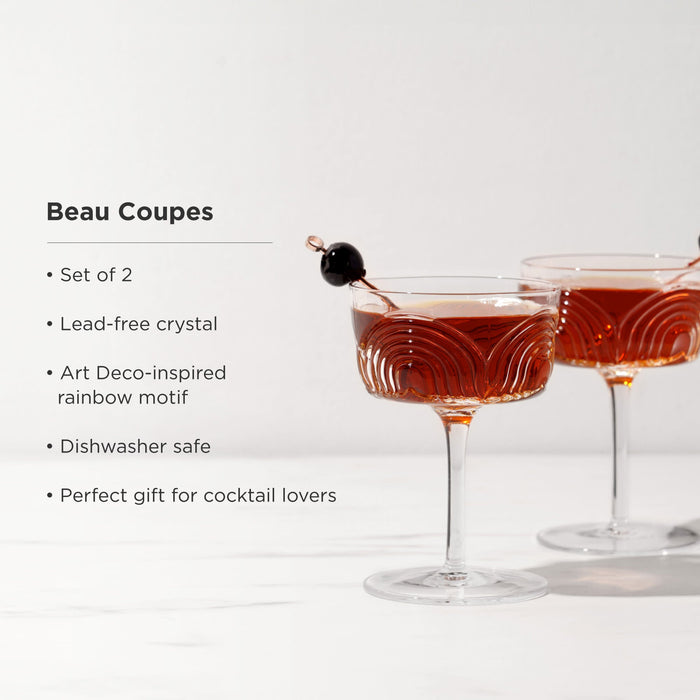 Beau Crystal Cocktail Coupes