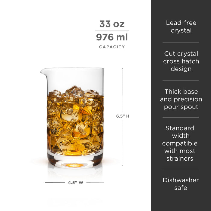 Professional Extra Large Crystal Mixing Glass