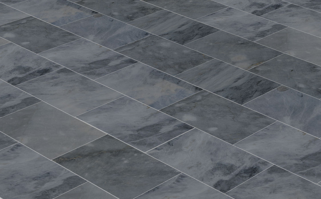 Luna Sky Gray Marble Tiles Polished Floor and Wall Tile - Belair Collection