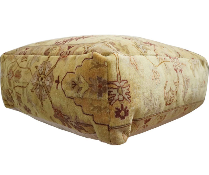 Luxury Floor Pillow made Pouf from restored fine quality hand knotted area rug |FP2
