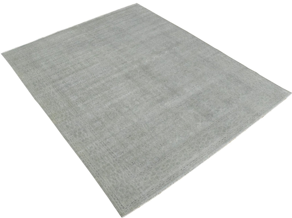 Luxury Hand knotted Wool 8x10 Gray Area Rug  | EMP3