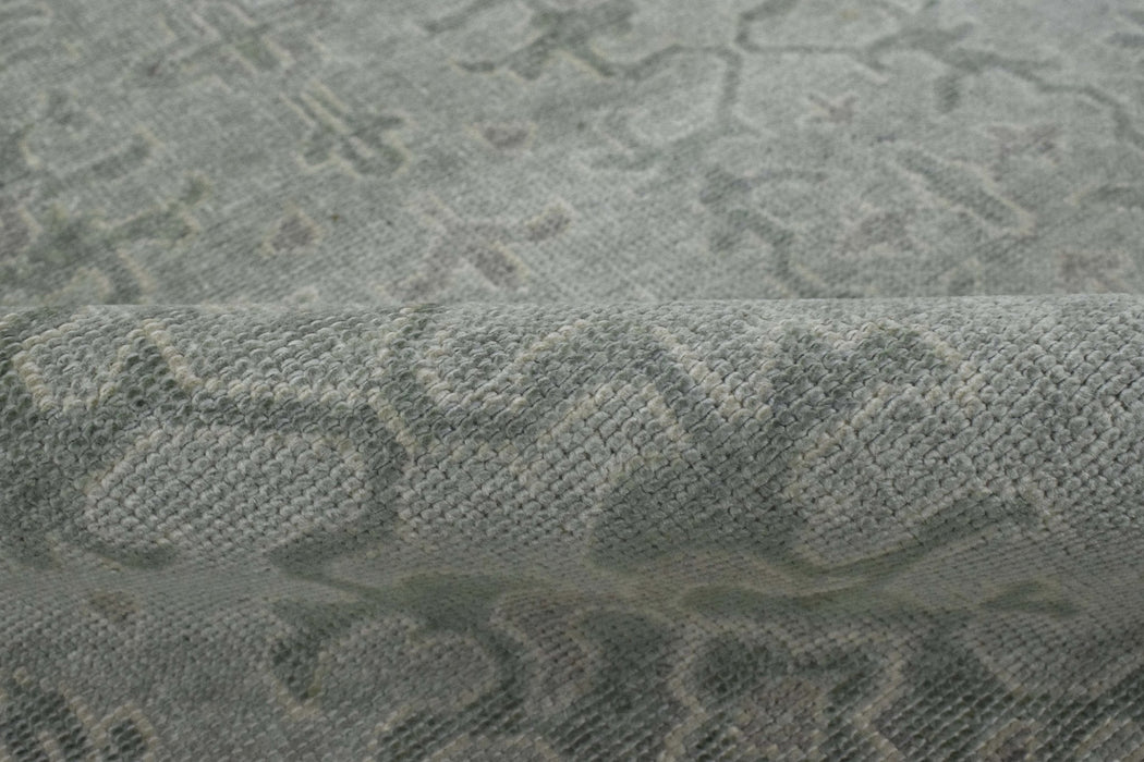 Luxury Hand knotted Wool 8x10 Gray Area Rug  | EMP4