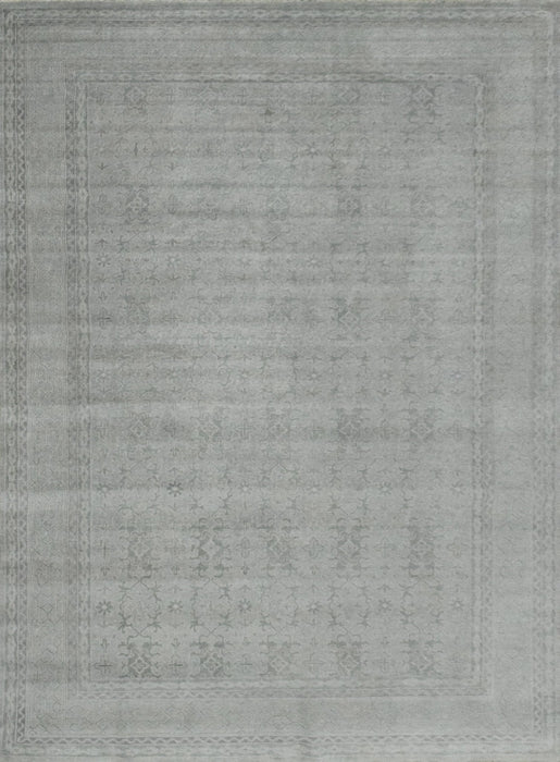 Luxury Hand knotted Wool 8x10 Gray Area Rug  | EMP4