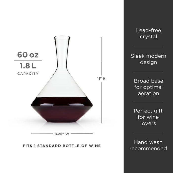 Raye Angled Crystal Wine Decanter