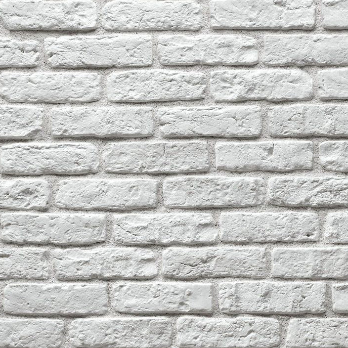 Granulbrick White Manufactured Stone Handmade Brick Veneer - Livfloors