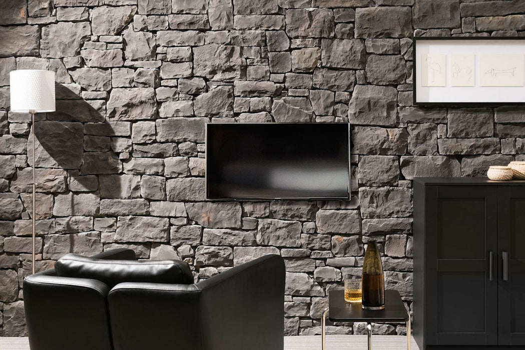Ashlar Pattern Masso Anthracite Manufactured Stone Handmade Veneer - Livfloors Collection