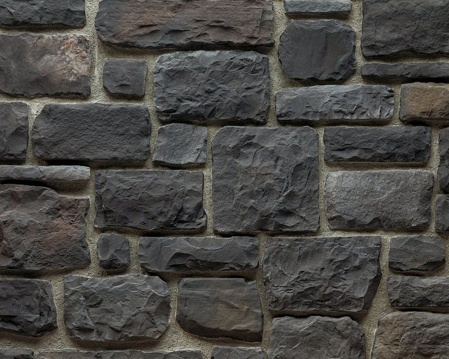 Ashlar Pattern Masso Anthracite Manufactured Stone Handmade Veneer - Livfloors Collection