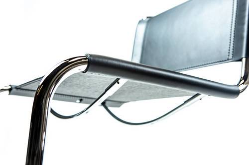 Mart Stam Cantilever Armchair - Black Leather