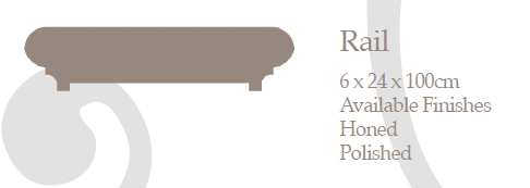 Marble Top Rail Hand-carved from Solid Marble Block MEGBR03