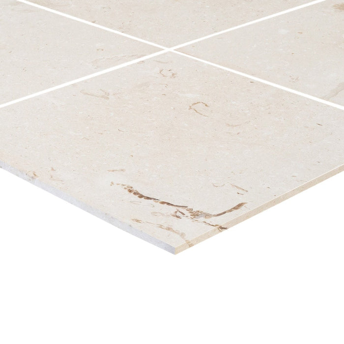 Mayra White Limestone Polished Floor and Wall Tile - Livfloors Collection