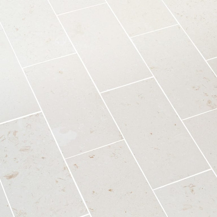 Mayra White Limestone Brushed Floor and Wall Tile - Livfloors Collection
