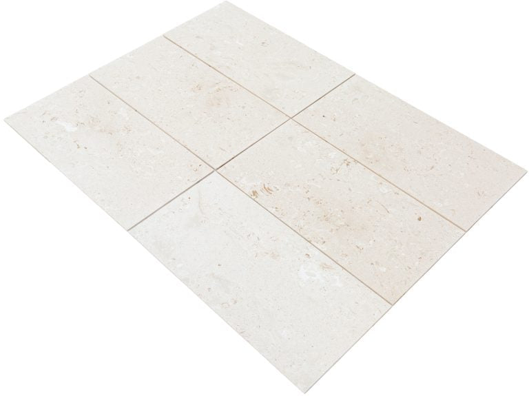Mayra White Limestone Brushed Floor and Wall Tile-Large Format - Livfloors Collection