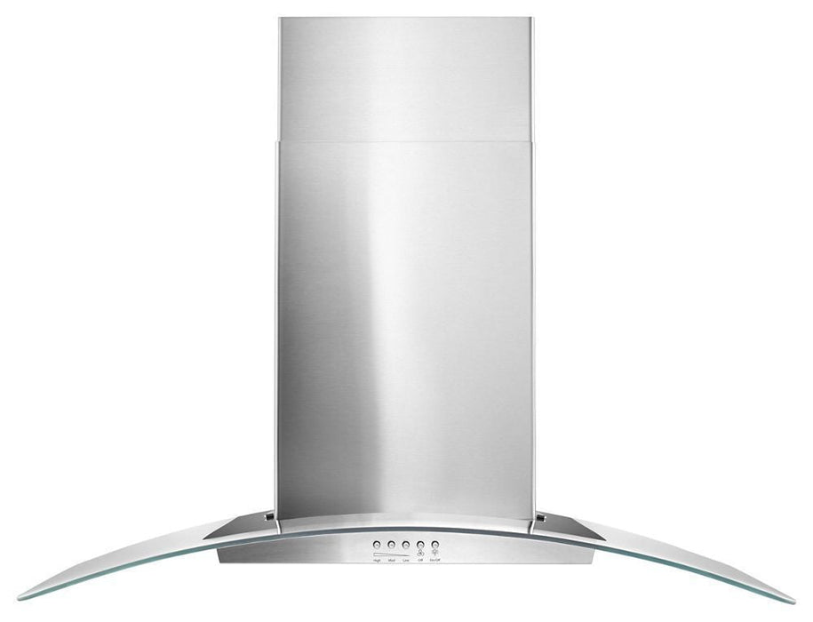 Whirlpool WVW51UC6FS 36" Concave Glass Wall Mount Range Hood