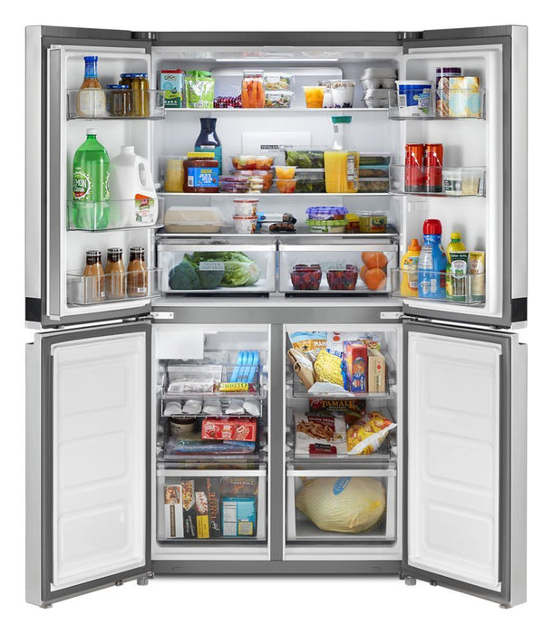 Whirlpool WRQA59CNKZ 36-Inch Wide Counter Depth 4 Door Refrigerator - 19.4 Cu. Ft.