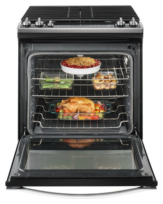 Whirlpool WEG745H0FS 5.8 Cu. Ft. Slide-In Gas Range With Ez-2-Lift Hinged Grates