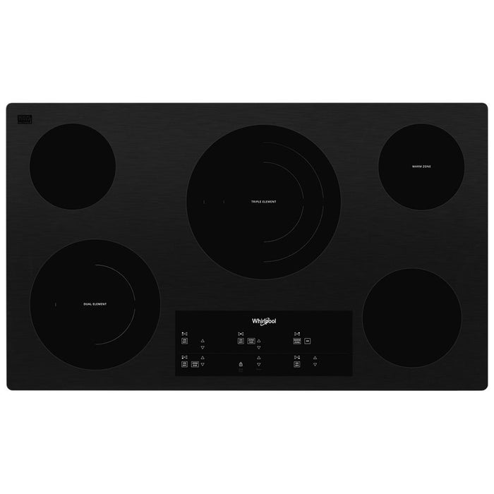 Whirlpool WCE97US6KB 36-Inch Electric Ceramic Glass Cooktop With Triple Radiant Element