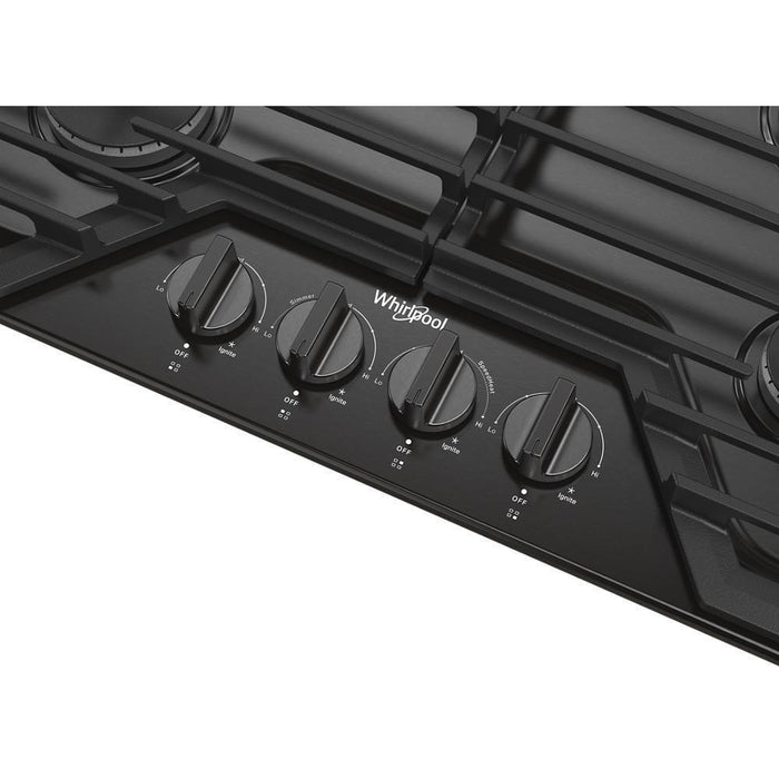 Whirlpool WCGK5030PV 30-Inch Gas Cooktop With Ez-2-Lift&#8482; Hinged Cast-Iron Grates