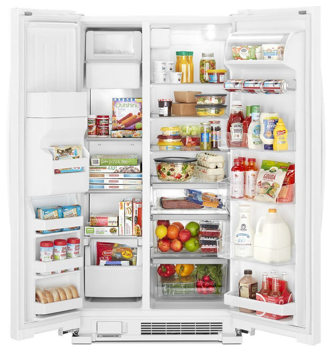 Whirlpool WRS325SDHW 36-Inch Wide Side-By-Side Refrigerator - 25 Cu. Ft.