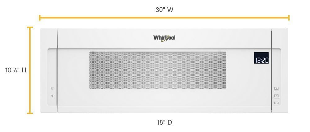 Whirlpool WML75011HW 1.1 Cu. Ft. Low Profile Microwave Hood Combination