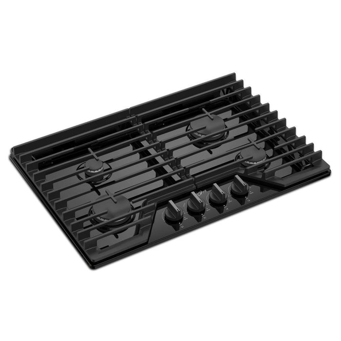 Whirlpool WCGK5030PB 30-Inch Gas Cooktop With Ez-2-Lift&#8482; Hinged Cast-Iron Grates