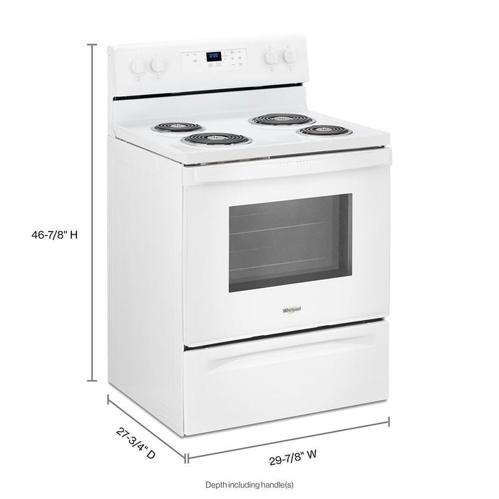 Whirlpool WFC150M0JW 4.8 Cu. Ft. Whirlpool® Electric Range With Keep Warm Setting