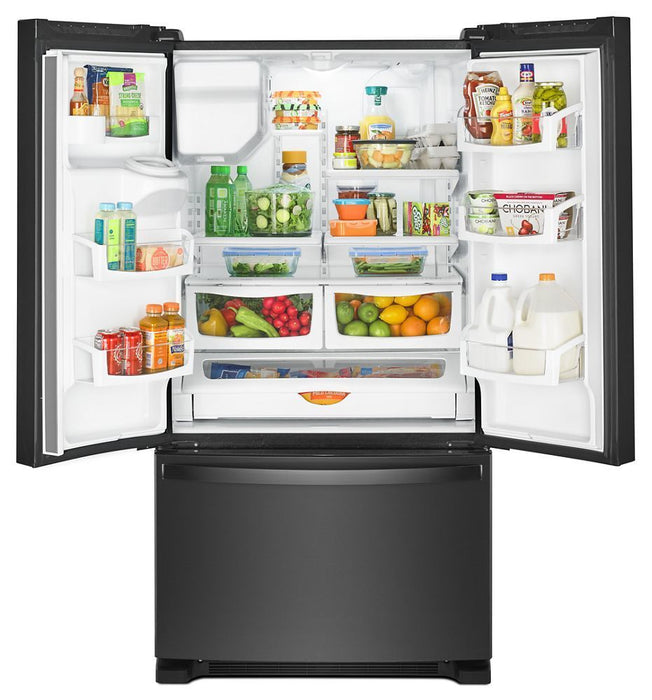 Whirlpool WRF555SDHV 36-Inch Wide French Door Refrigerator In Fingerprint-Resistant Black Stainless Steel - 25 Cu. Ft.