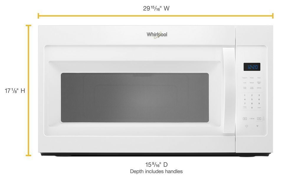 Whirlpool WMH31017HW 1.7 Cu. Ft. Microwave Hood Combination With Electronic Touch Controls