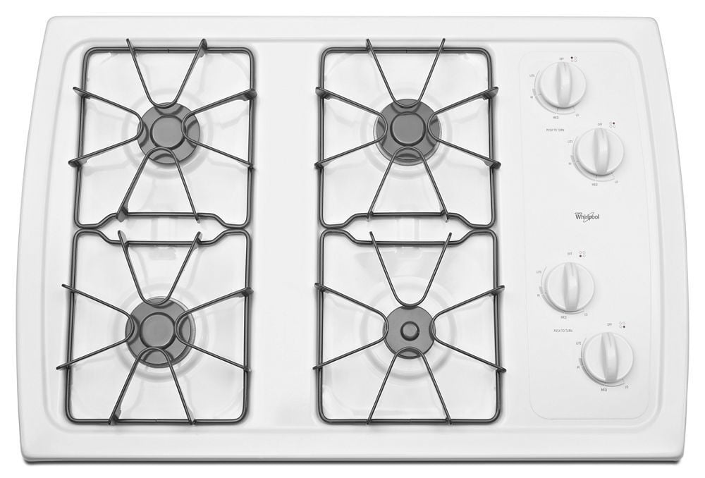 Whirlpool W3CG3014XW 30-Inch Gas Cooktop With 5,000 Btu Accusimmer® Burner