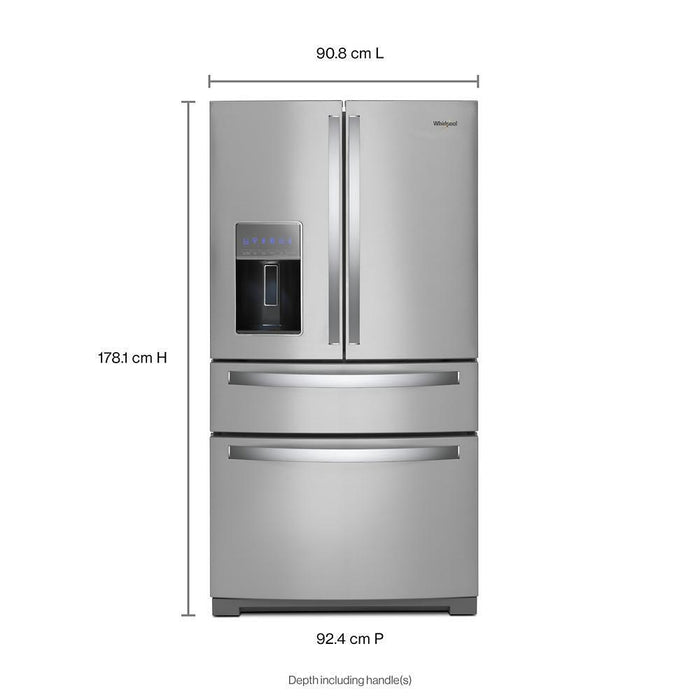 Whirlpool WRMF7736PZ 36-Inch Wide 4 Door Refrigerator With Prep And Store Bins - 26 Cu. Ft.