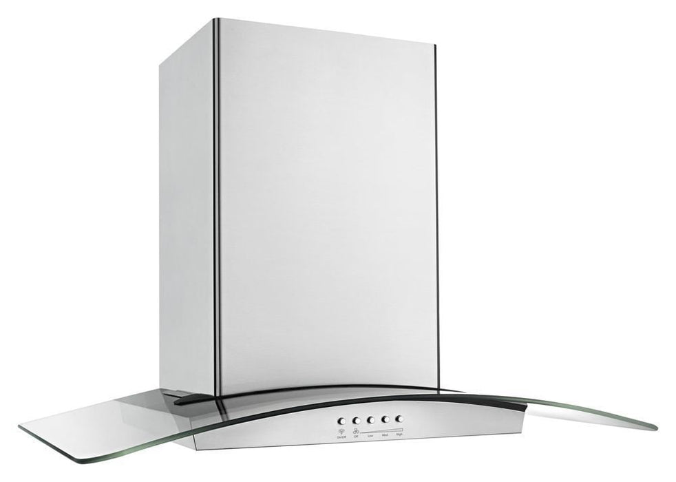 Whirlpool WVW75UC6DS 36" Modern Glass Wall Mount Range Hood