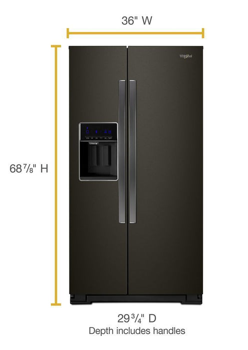 Whirlpool WRS571CIHV 36-Inch Wide Counter Depth Side-By-Side Refrigerator - 21 Cu. Ft.